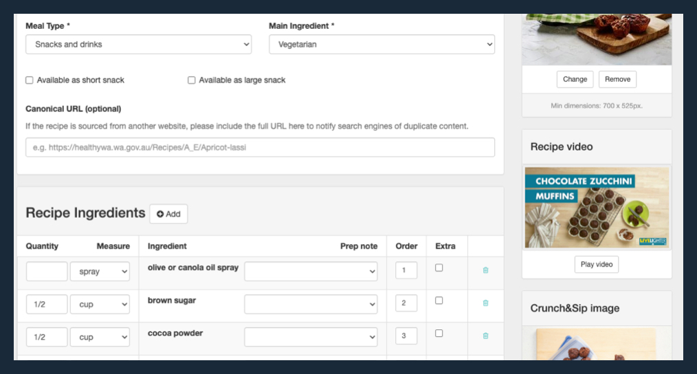 Recipe Admin System Empowering Communities with Digital Health Solutions: The LiveLighter ...