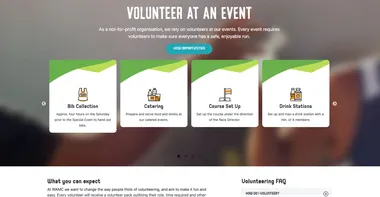 Screenshot of the WAMC volunteering page
