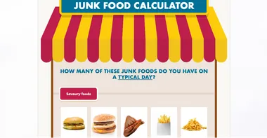 Screenshot of the junk food
      calculator